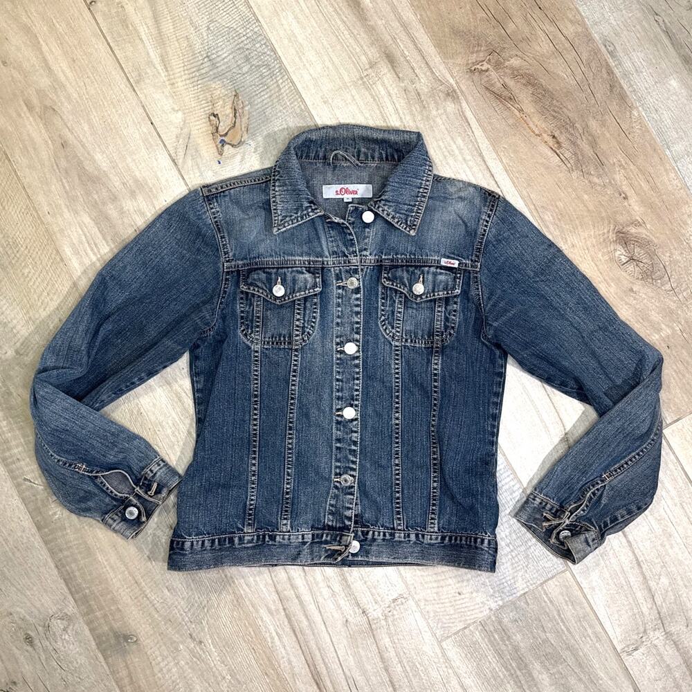 S. Oliver Women's Dark Blue Jean Jacket Size Medium